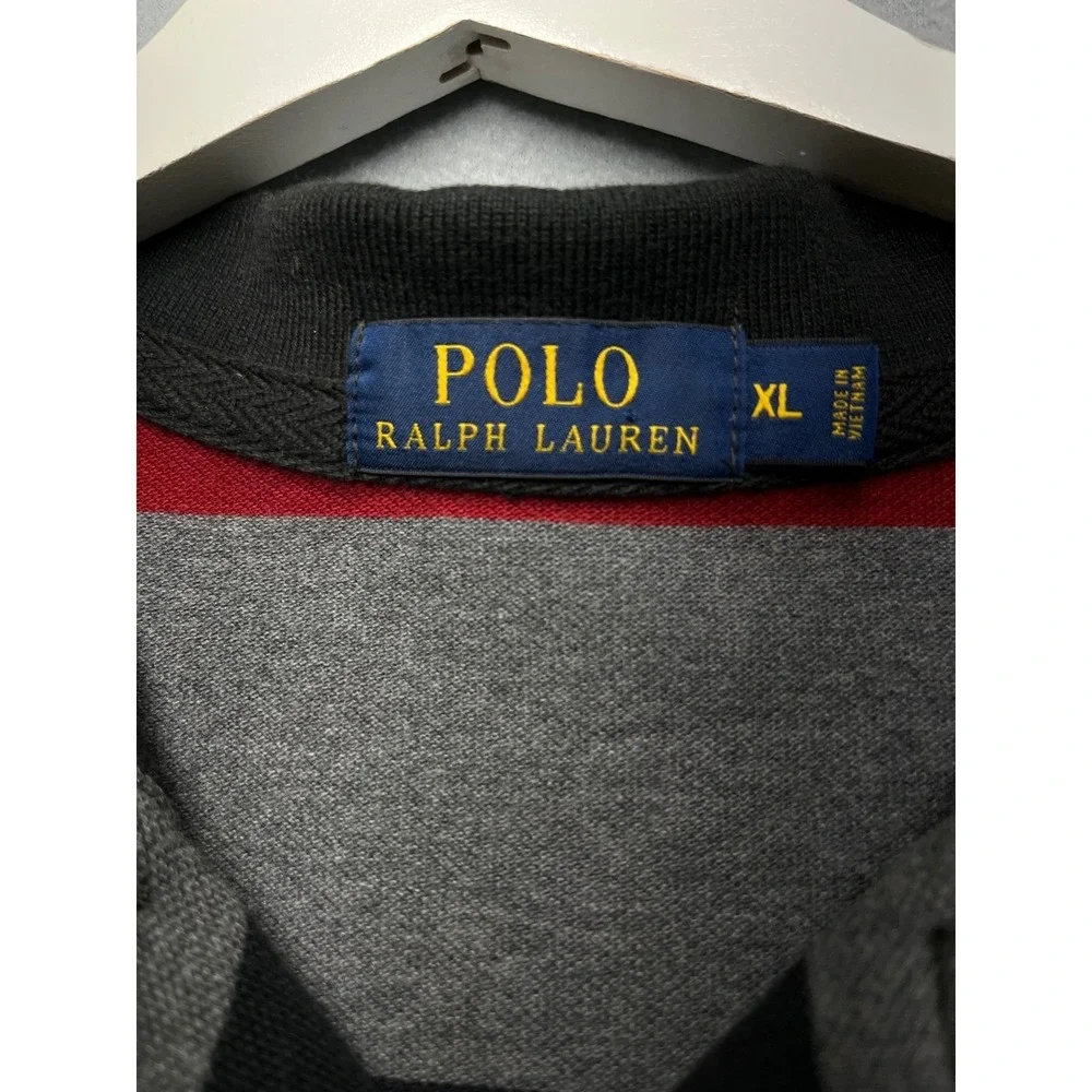 Rare Polo Ralph Lauren‎ XL Striped Polo Shirt Pony Preppy Rugby multi heritage